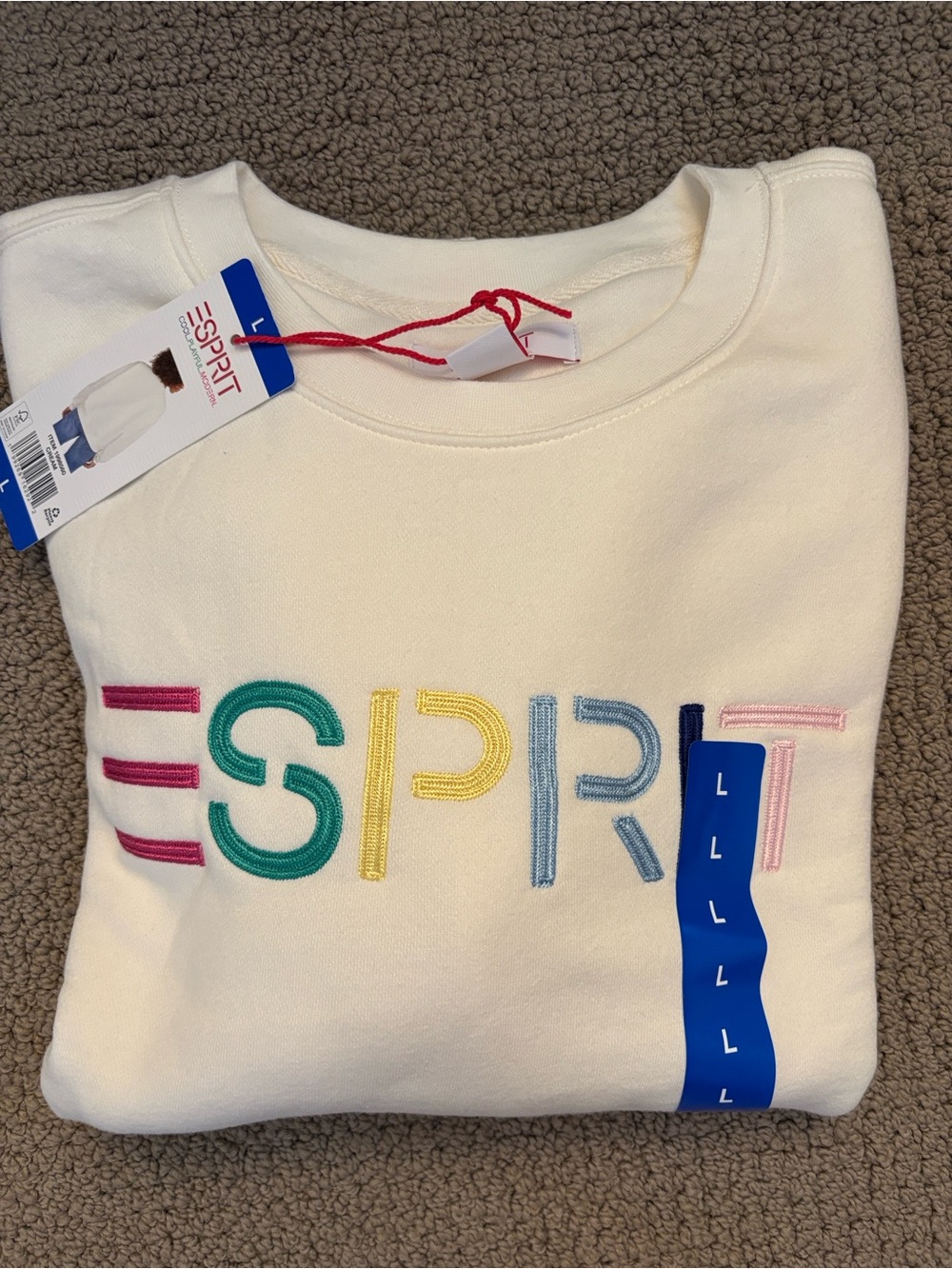 Esprit Women’s Cream Crewneck Sweatshirt